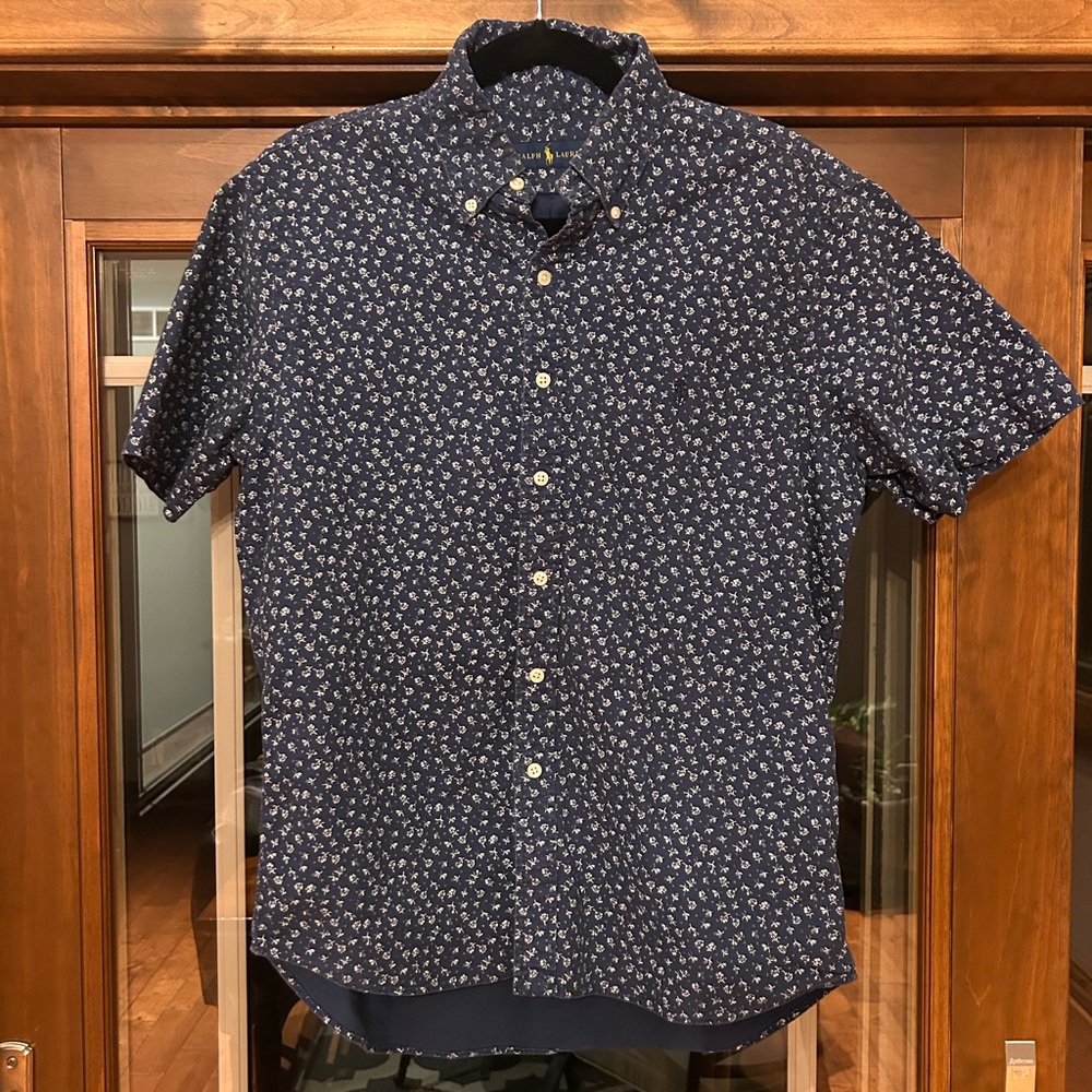 Ralph Lauren Navy Floral Button Down